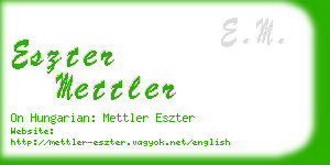 eszter mettler business card